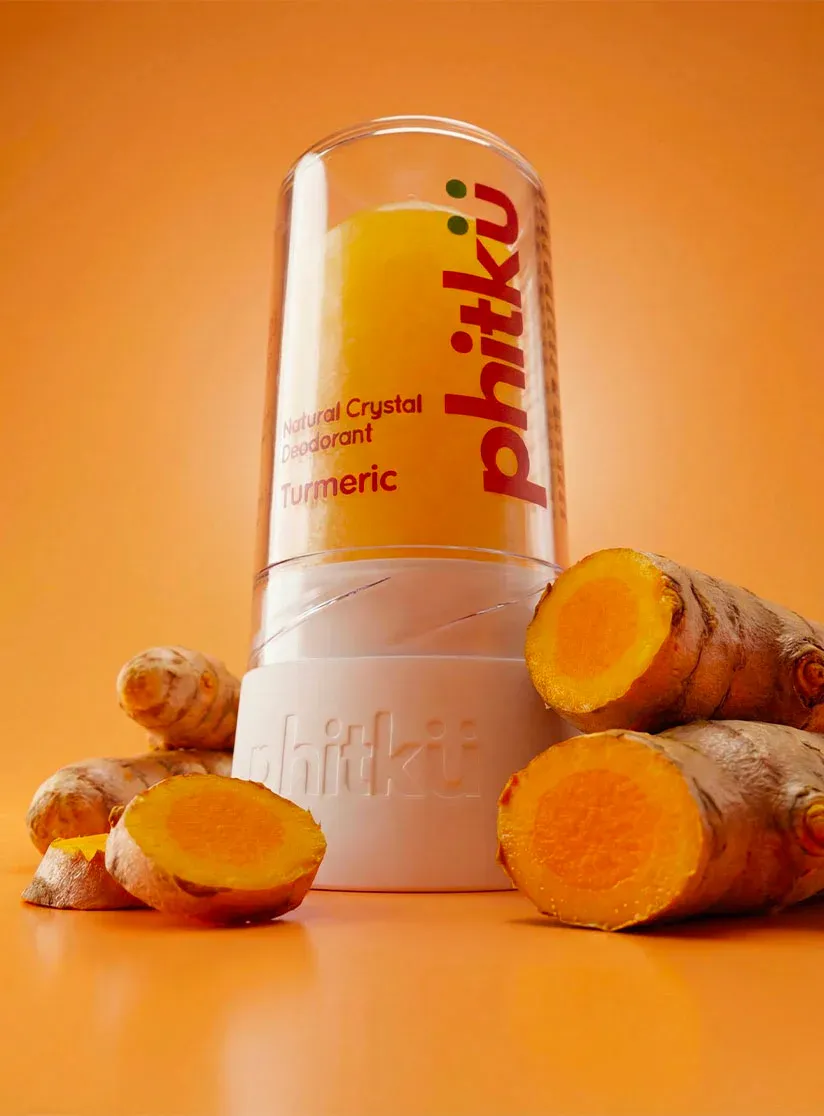 Alum Infused Crystal Roll-On Stick - Turmeric